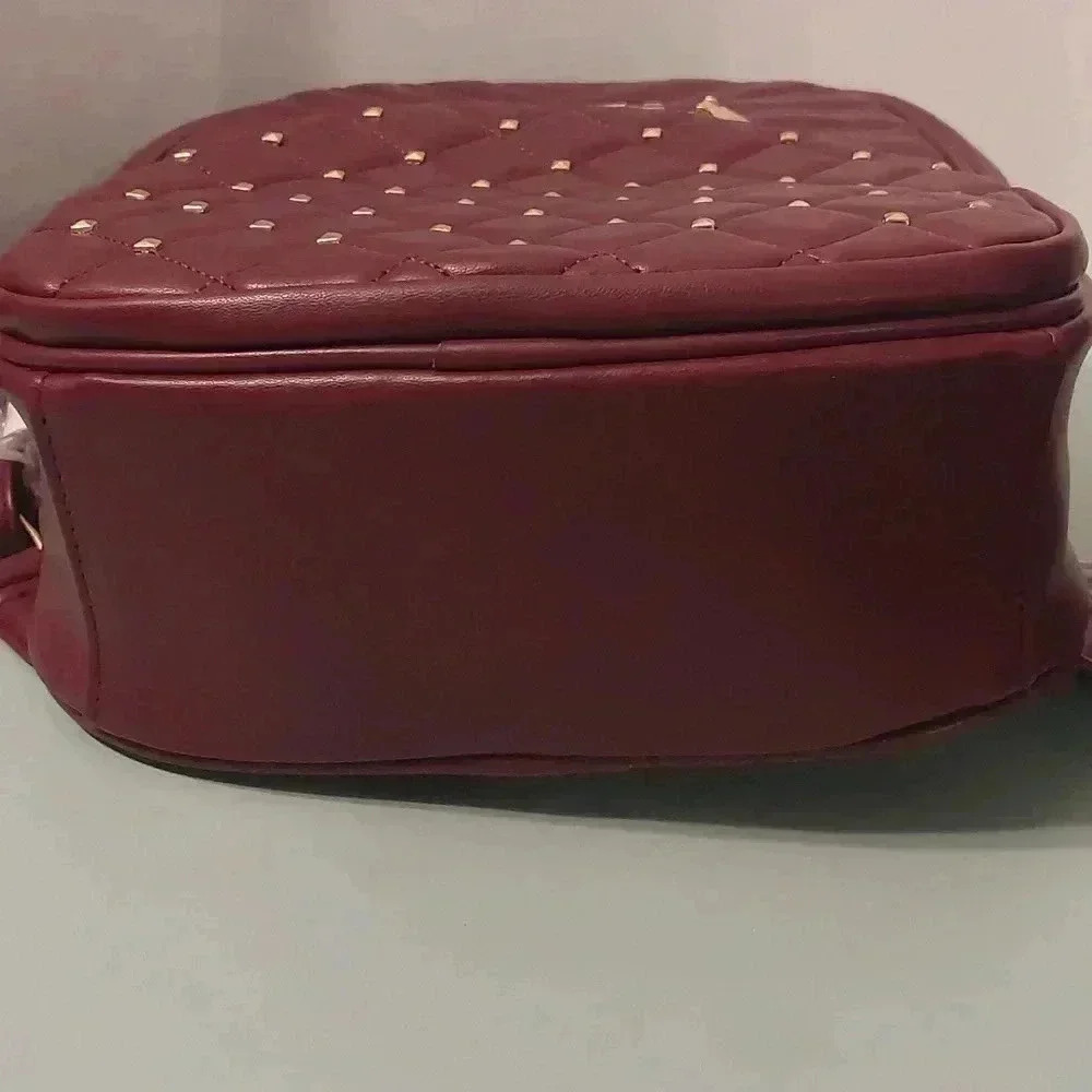 NWT BADGLEY MISCHKA PLUM POCKET STUDDED BACKPACK - Picture 7 of 13